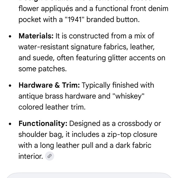 EUC c coach signature DENIM swing back bag - Picture 8 of 8